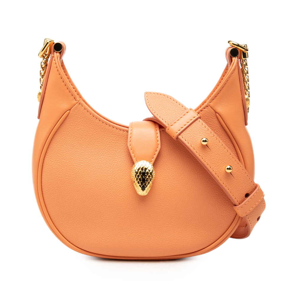 Pre-Loved Bvlgari Small Leather Serpenti Ellipse Satchel